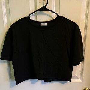 Ardene Black Cropped T-Shirt